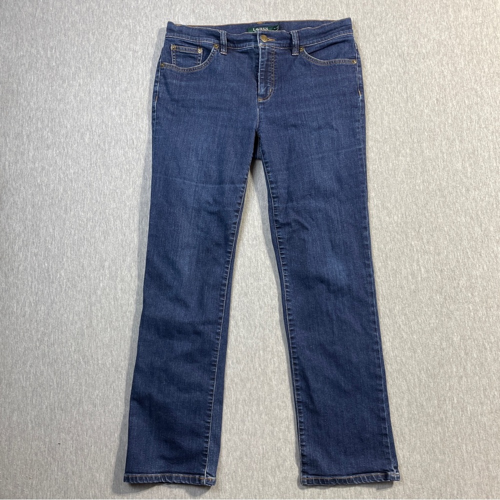 Lauren Ralph Lauren Women’s Jeans Size 10 Mid Rise Straight Leg Medium Wash Blue
